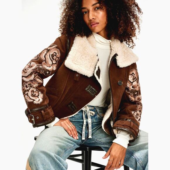 Free People We The Free Andies Vegan Moto Jacketsize XL